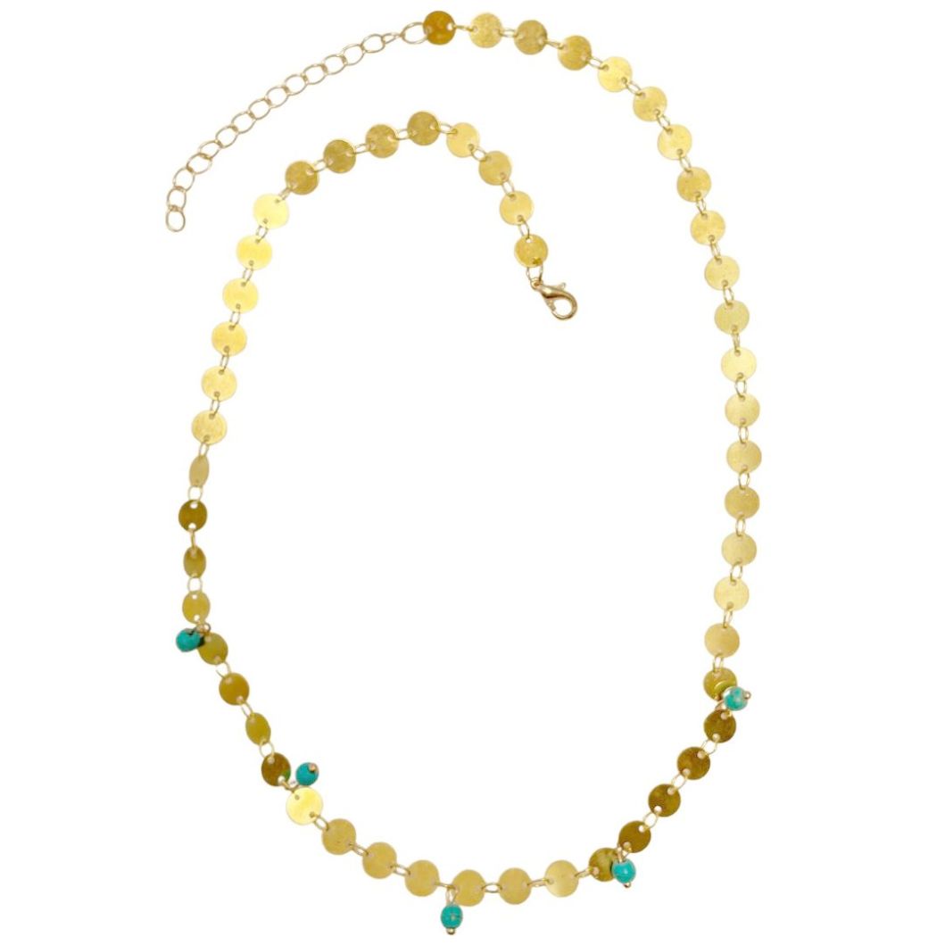 Gargantilla Bolitas Planas Doradas Aktuales