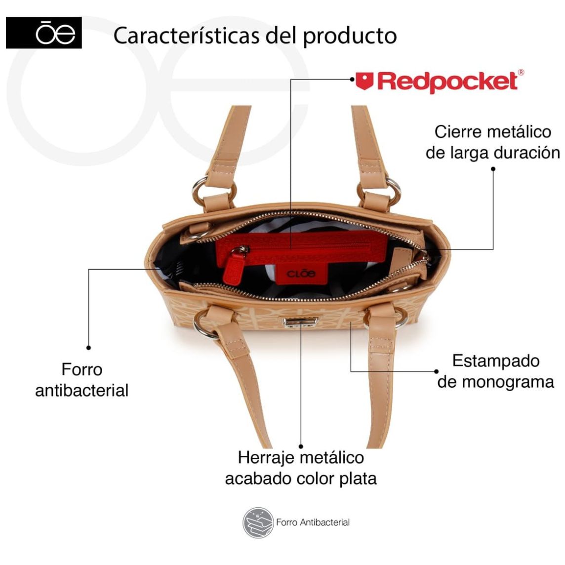 Bolso Satchel Cloe para Mujer