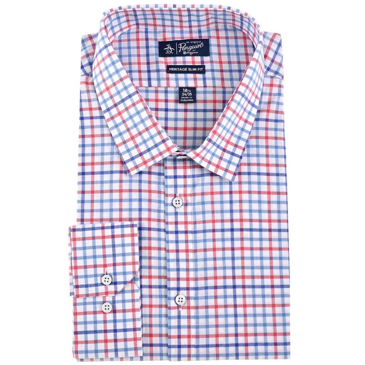 Camisa Fantasia Manga Larga Original Penguin para Hombre Plus