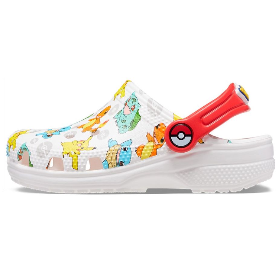 Sueco Crocs Pokemon Classic 18-23 Blanco