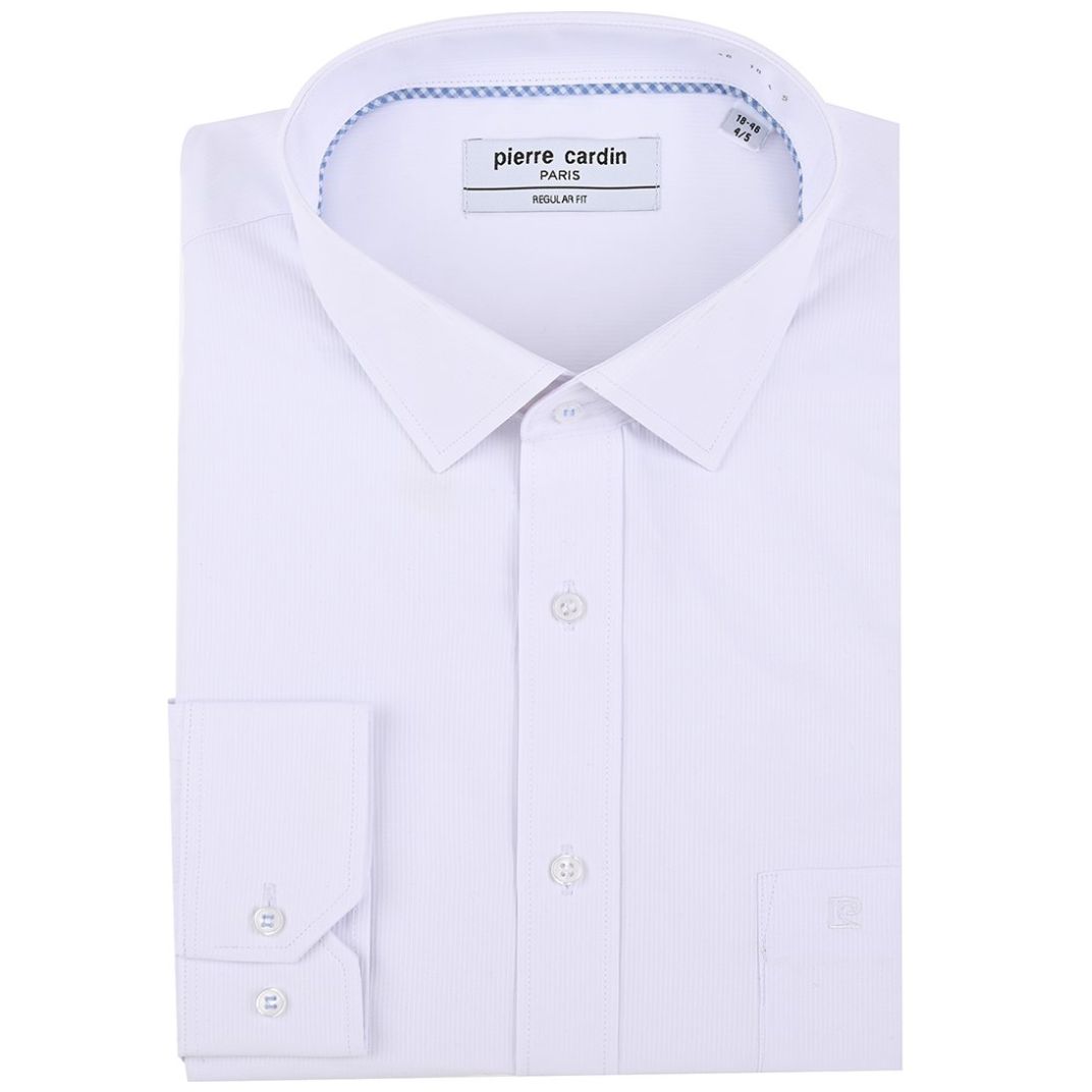 Camisa Blanca Manga Larga Pierre Cardin para Hombre Plus