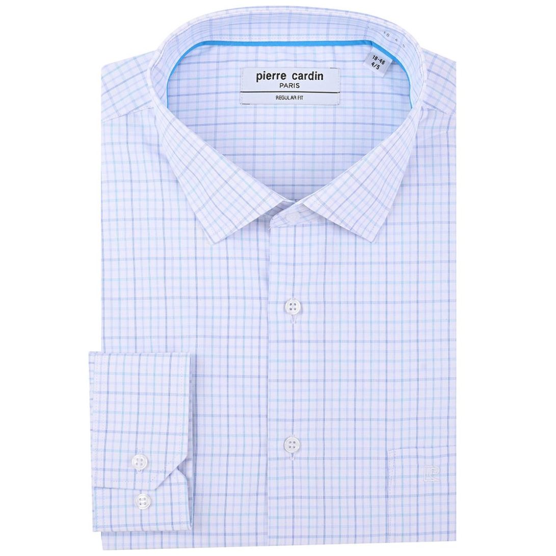 Camisa a Cuadros Manga Larga Pierre Cardin para Hombre Plus