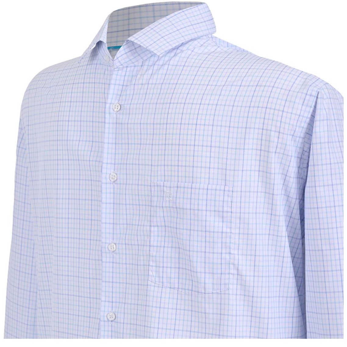 Camisa a Cuadros Manga Larga Pierre Cardin para Hombre Plus