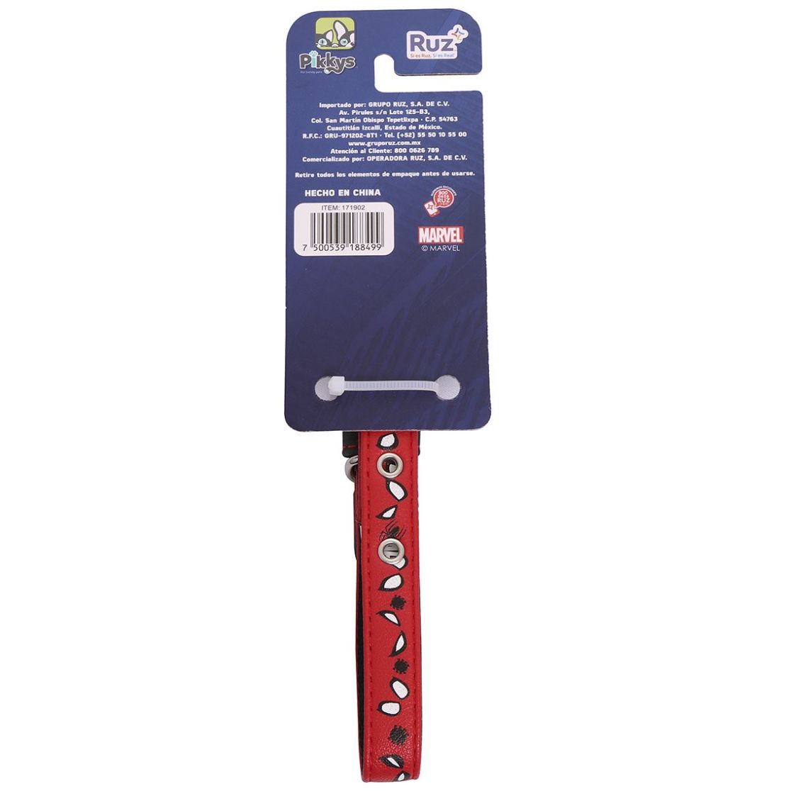 Collar para Perro Chico Unisex Marvel Spider-Man D Ruz