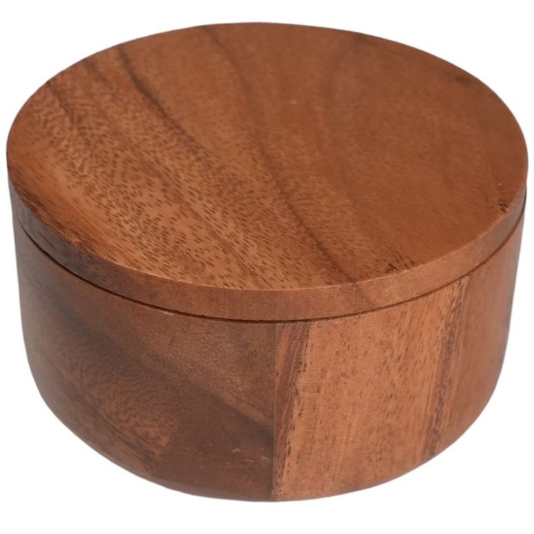 Home Nature Recipiente Natura de Madera con Tapa 6*12 Cm