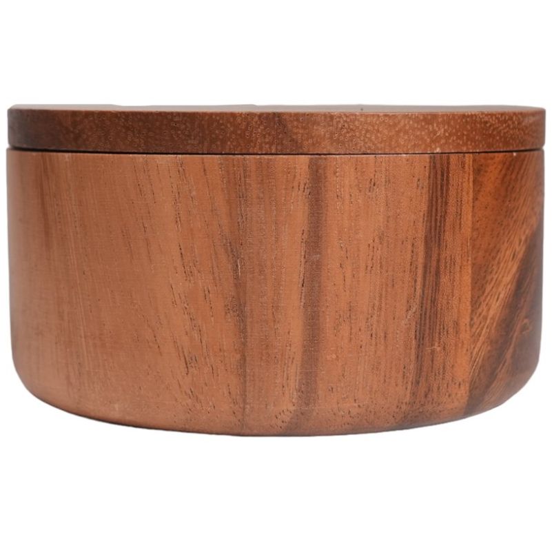 Home Nature Recipiente Natura de Madera con Tapa 6*12 Cm
