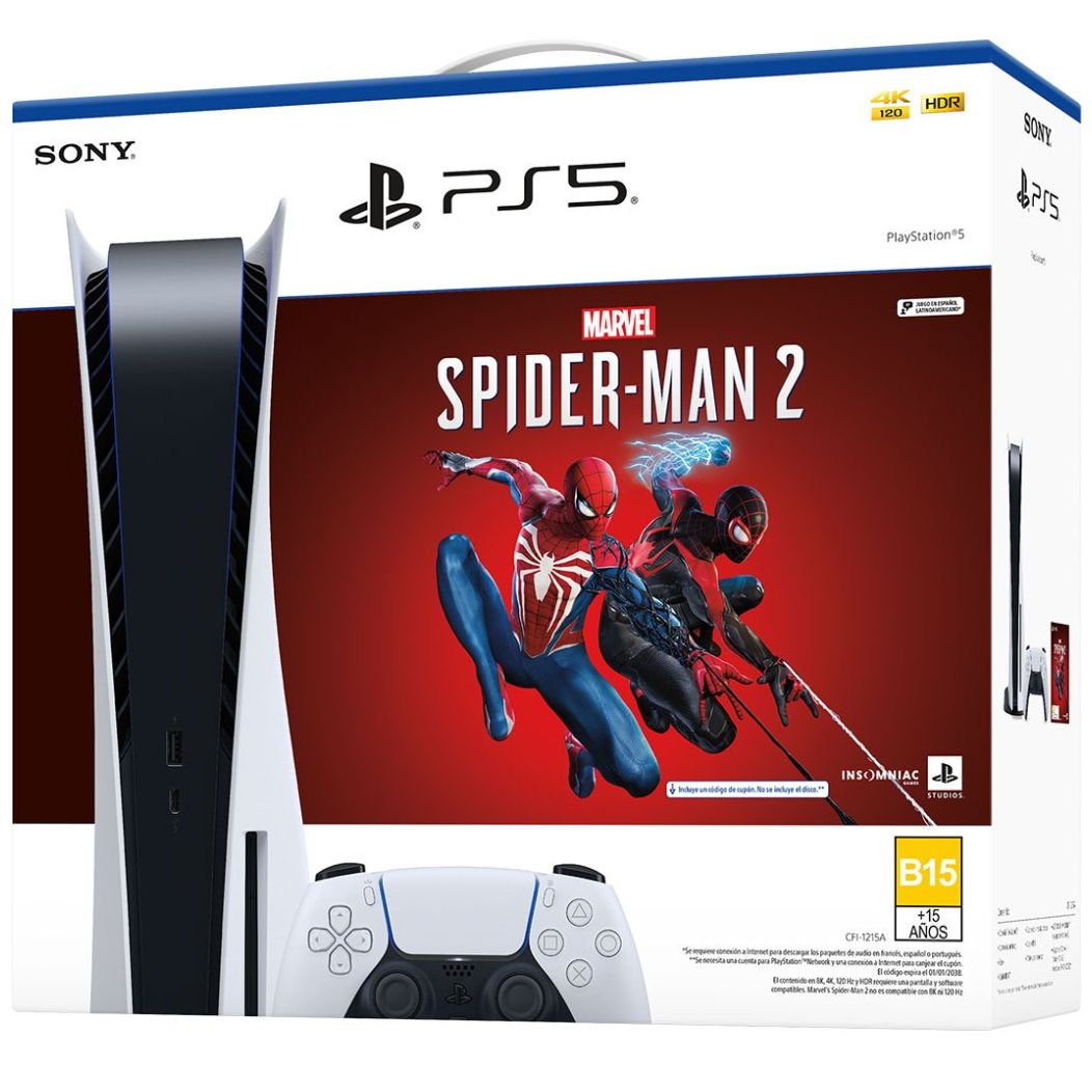 Consola Playstation®5 Paquete Marvel's Spiderman 2
