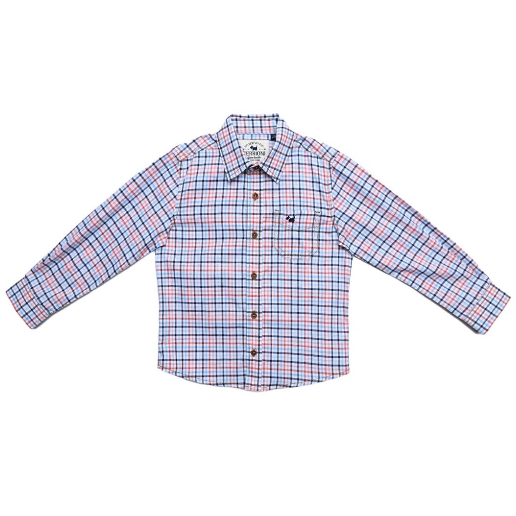Camisa Manga Larga Sira a Cuadros para Niño Ferrioni