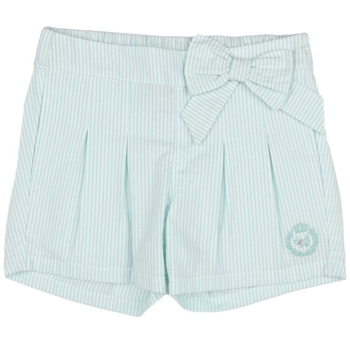 Ferrioni Short Creamy a Rayas con Moño para Bebé Ferrioni