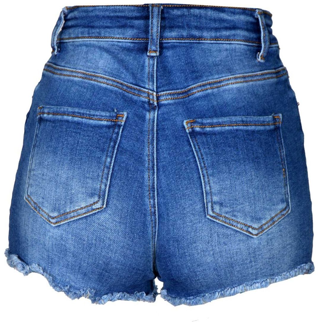 Short de Mezclilla, Desgarrado, con Bolsillos para Mujer Philosophy