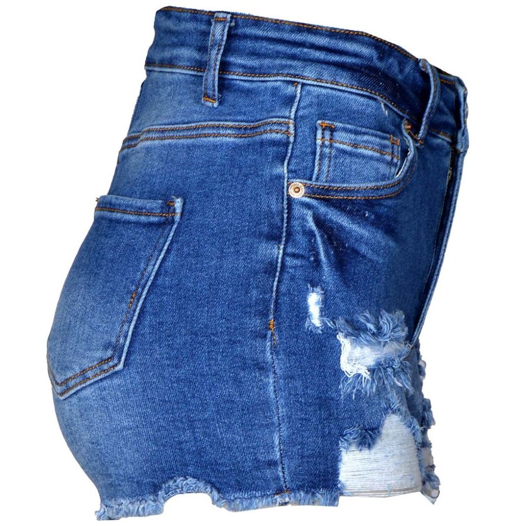 Short de Mezclilla, Desgarrado, con Bolsillos para Mujer Philosophy