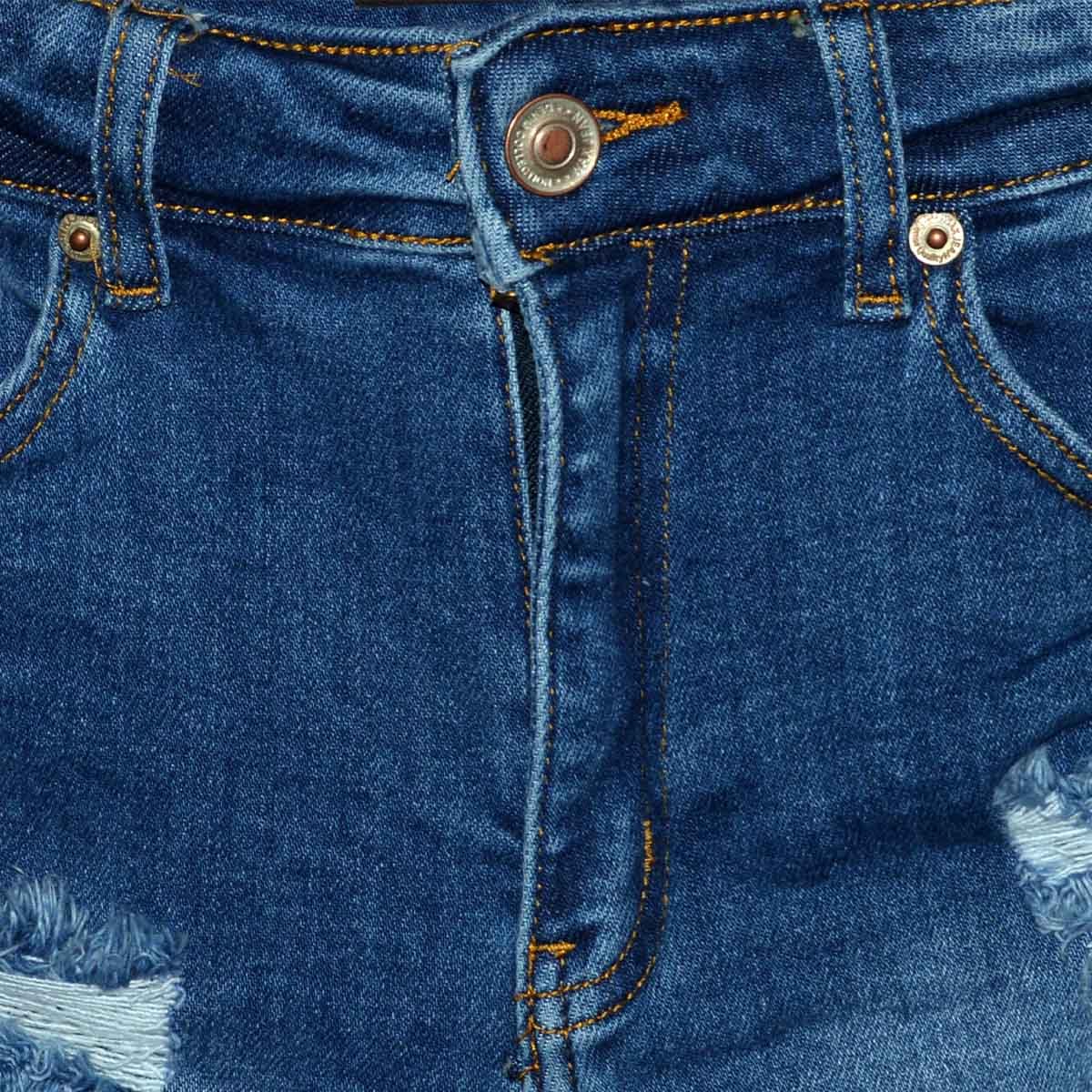 Short de Mezclilla, Desgarrado, con Bolsillos para Mujer Philosophy