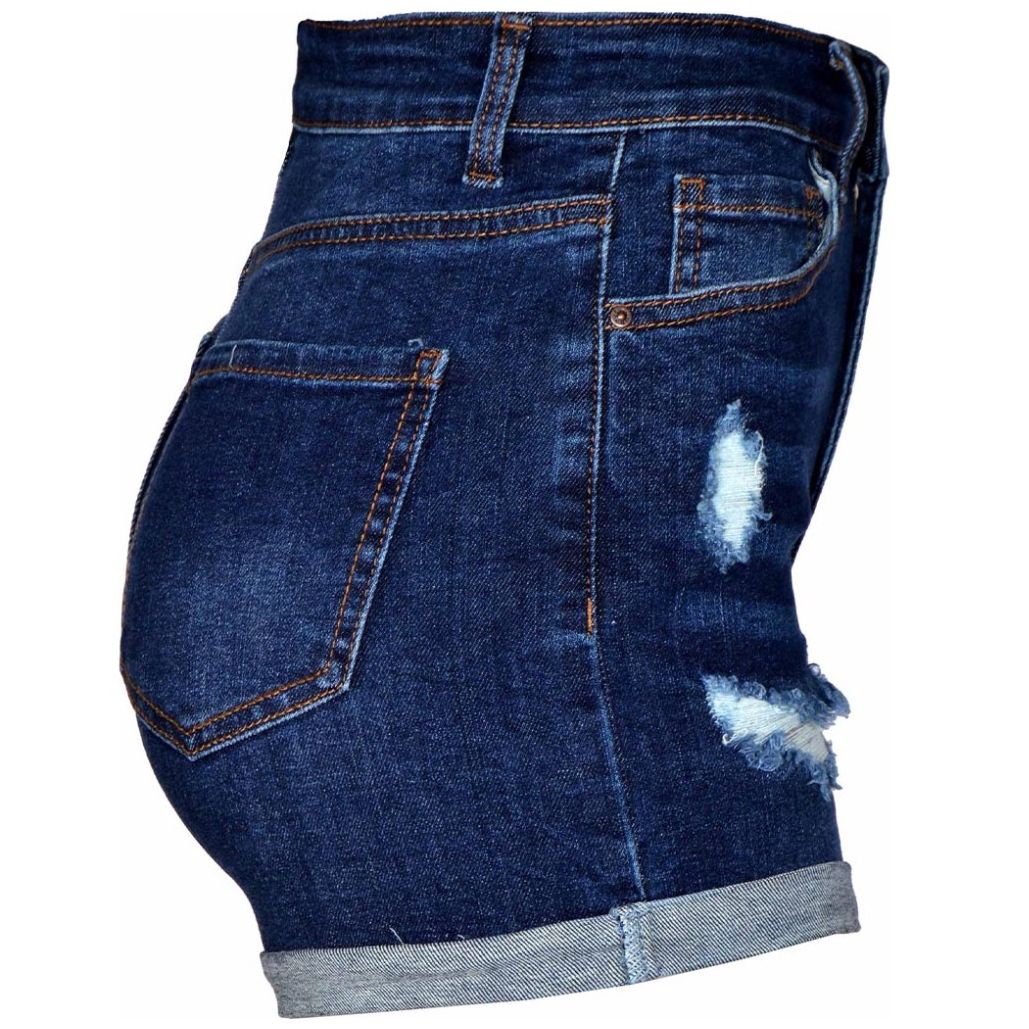 Short de Mezclilla, Desgarrado, con Bolsillos para Mujer Philosophy