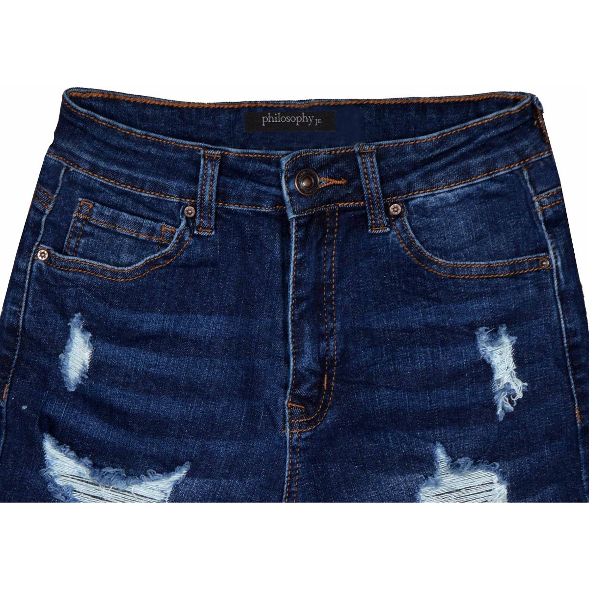 Short de Mezclilla, Desgarrado, con Bolsillos para Mujer Philosophy