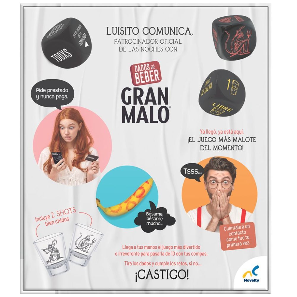 Juego de Mesa Dados Del Beber Gran Malo