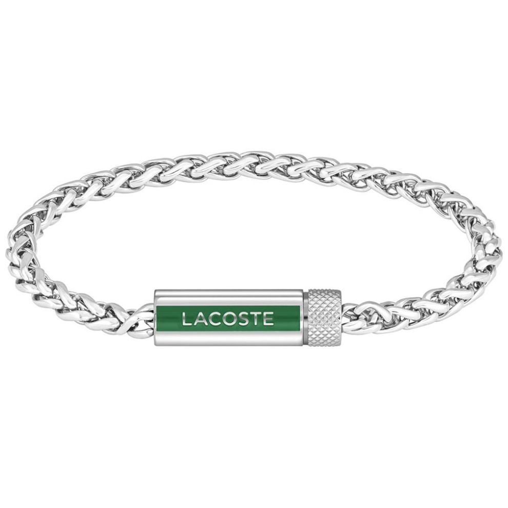 Pulsera Acero Inoxidable Plateado Lacoste para Hombre