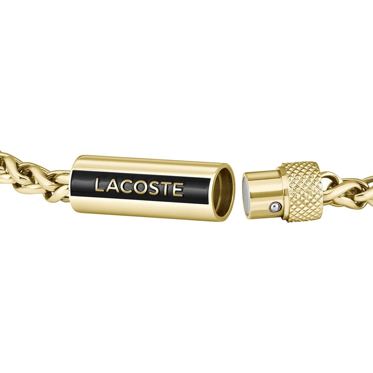 Pulsera Acero Inoxidable Dorado Lacoste para Hombre