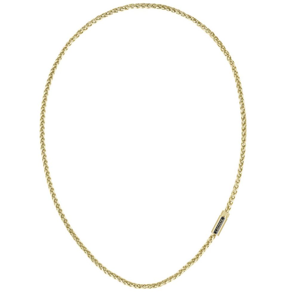 Collar Acero Inoxidable Dorado Lacoste para Hombre