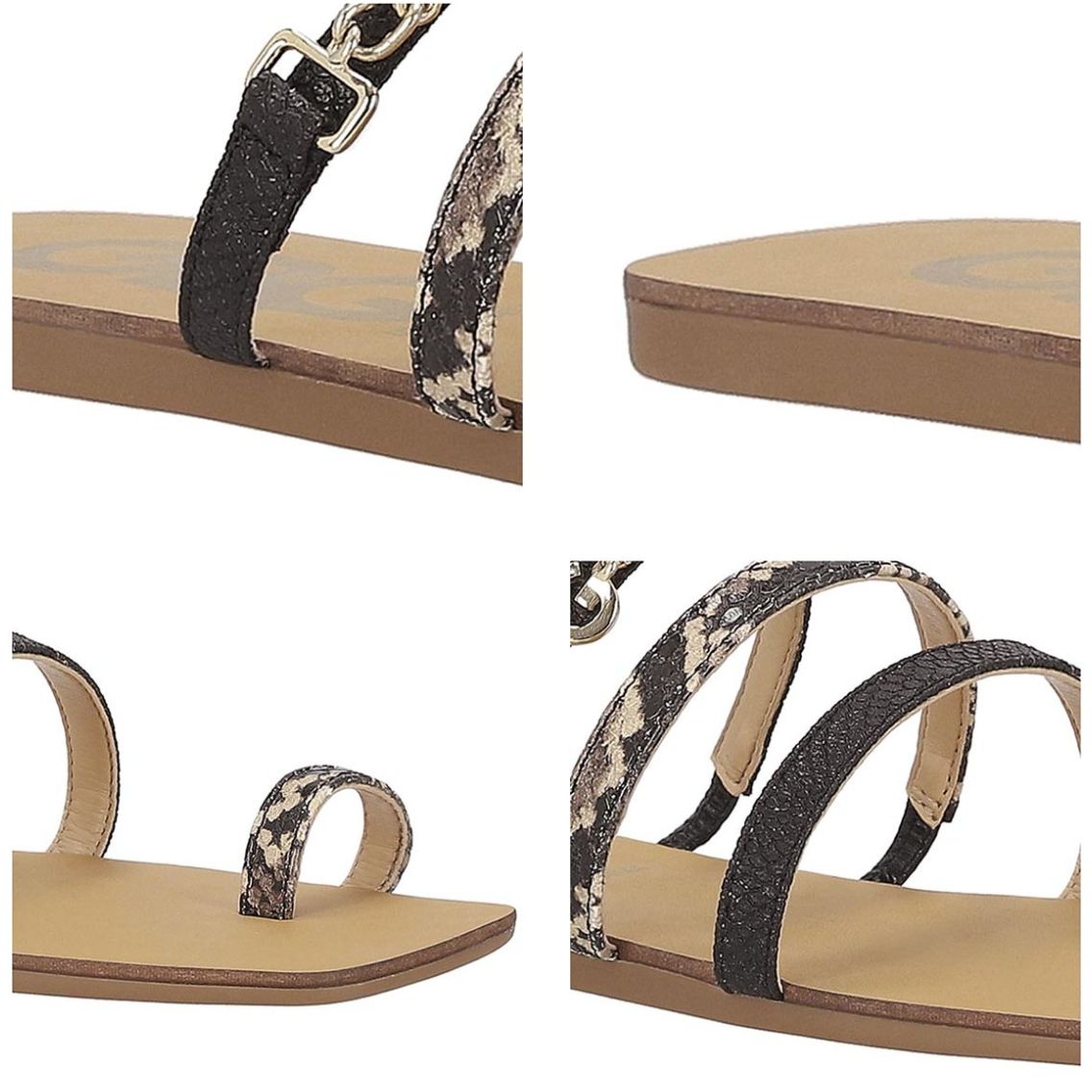 Sandalia Flat G By Guess Punta Cuadrada para Mujer