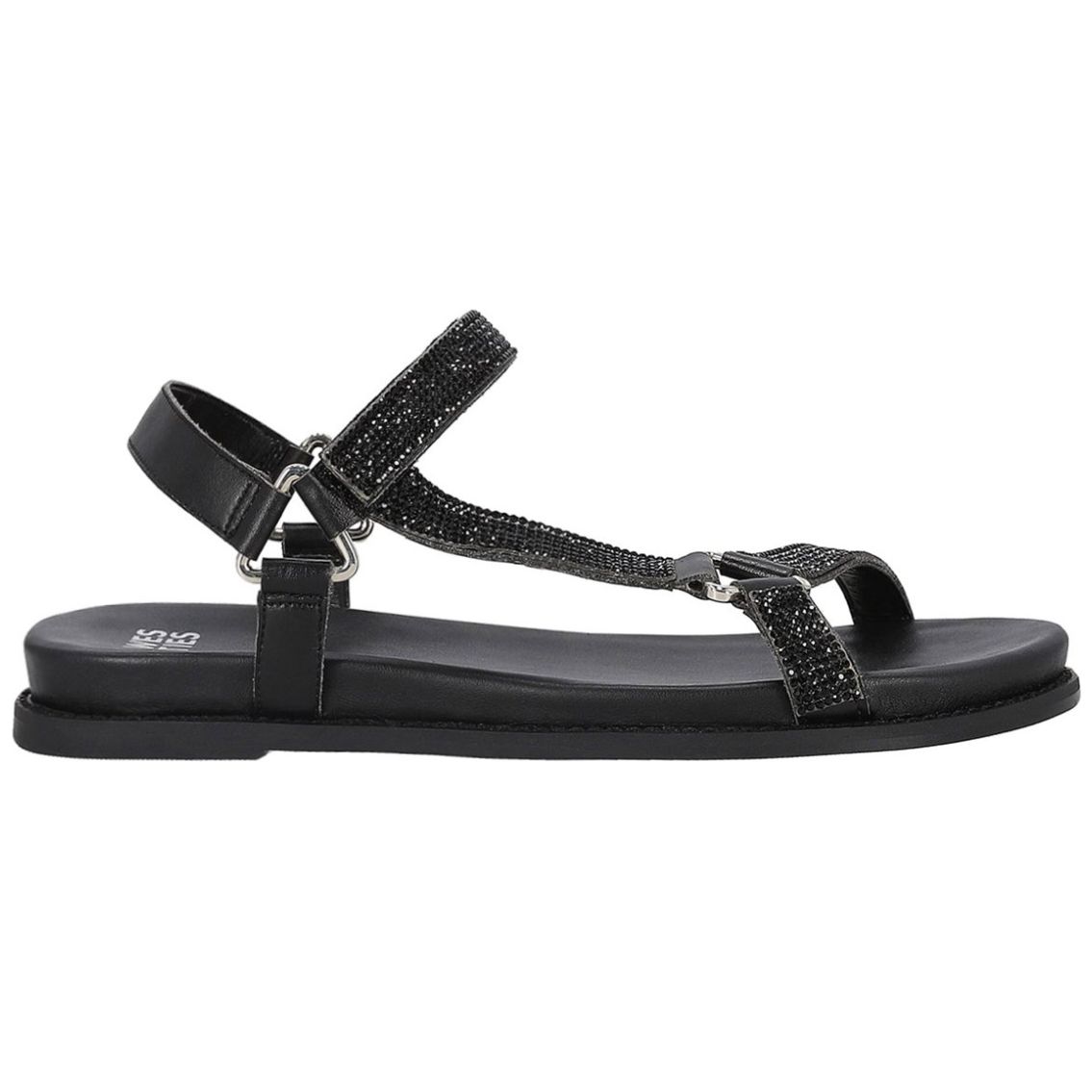 Sandalia Plana Westies Negro para Mujer