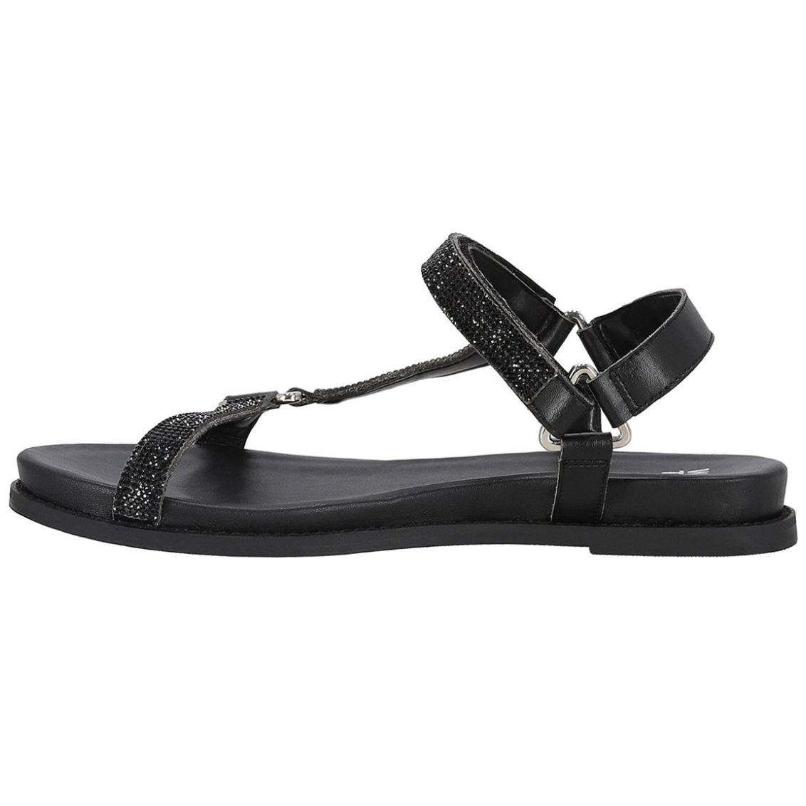Sandalia Plana Westies Negro para Mujer