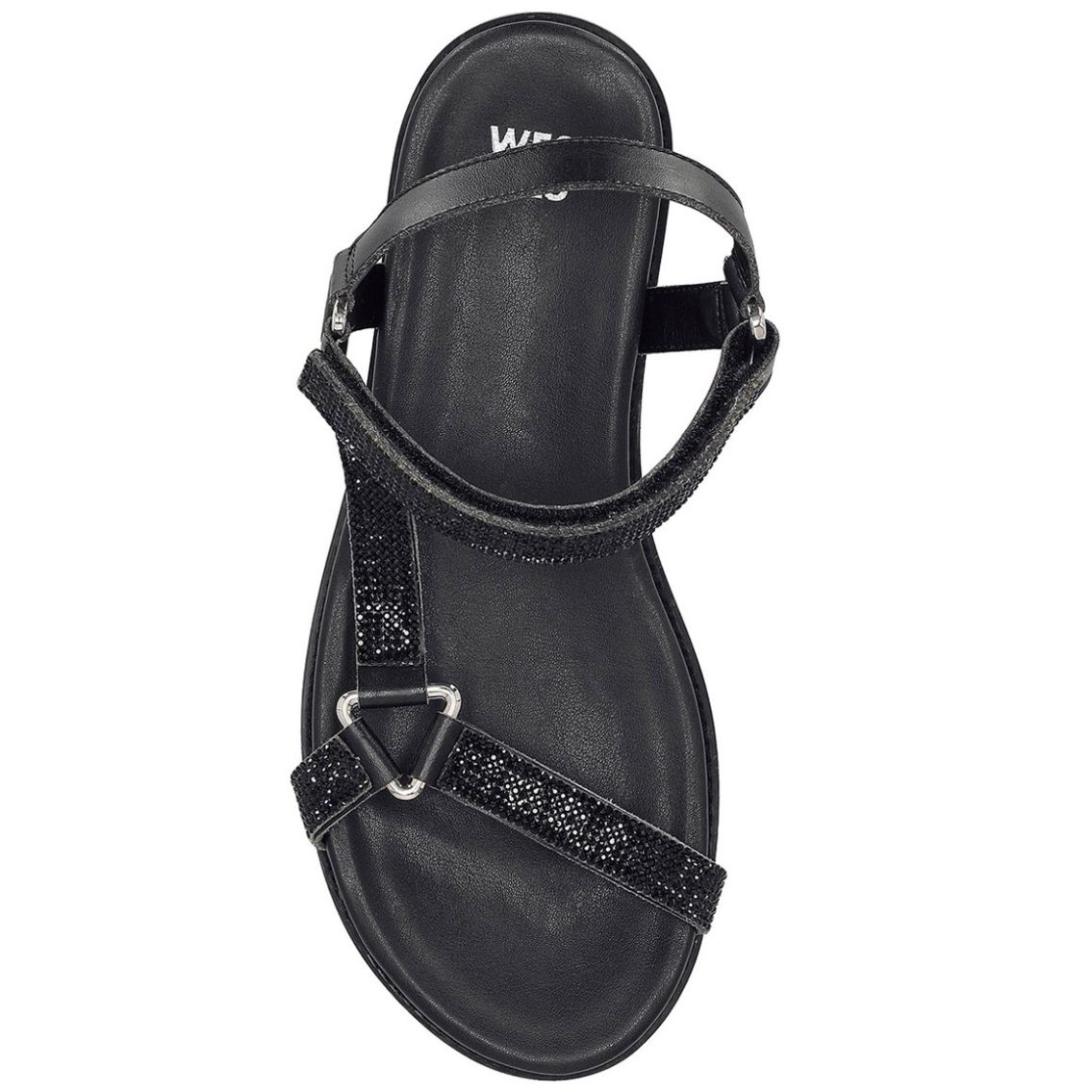 Sandalia Plana Westies Negro para Mujer