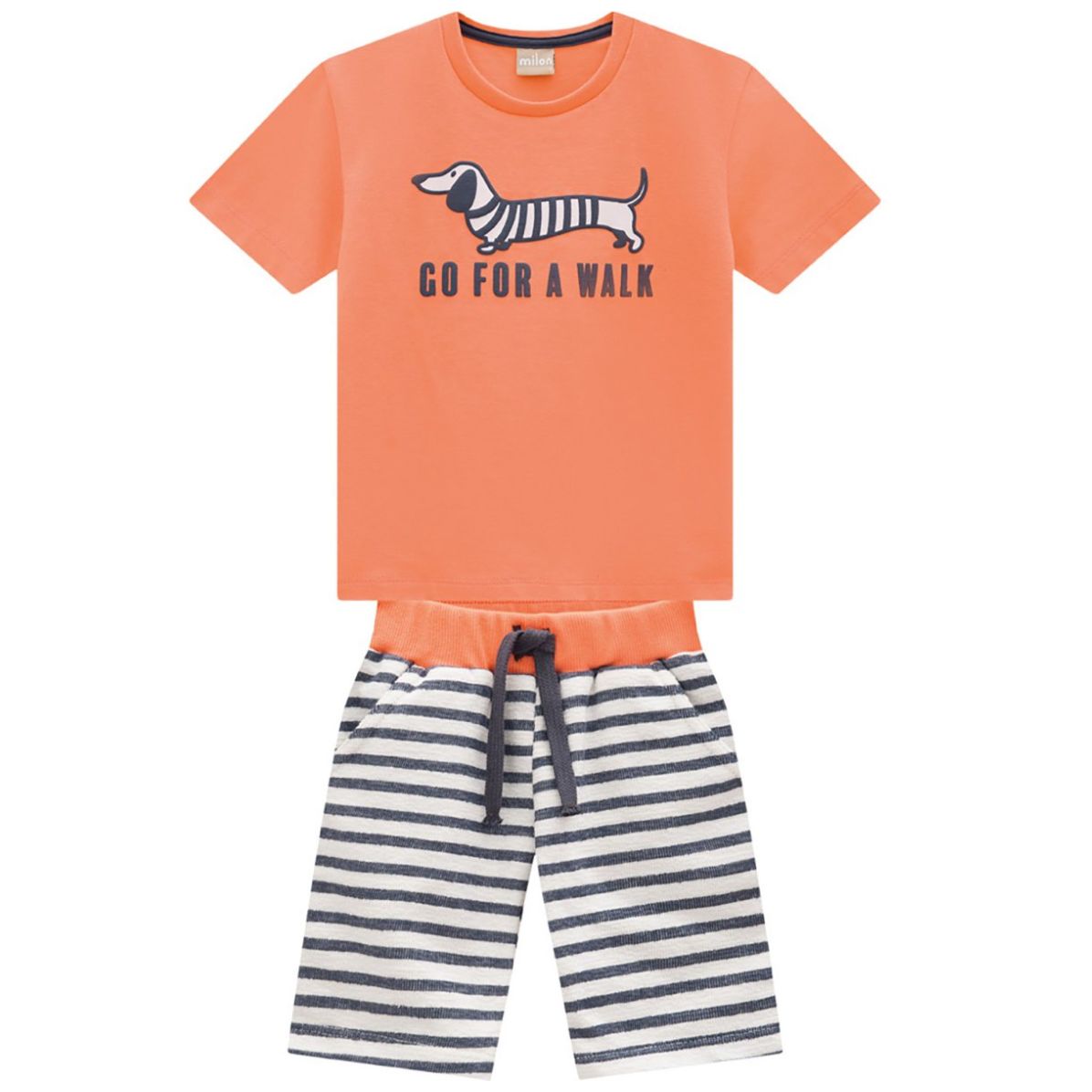 Conjunto para Niño Playera Manga Corta con Short Milon