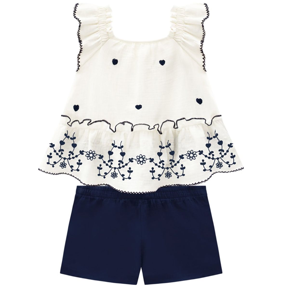 Conjunto para Niña Sin Manga con Short Milon