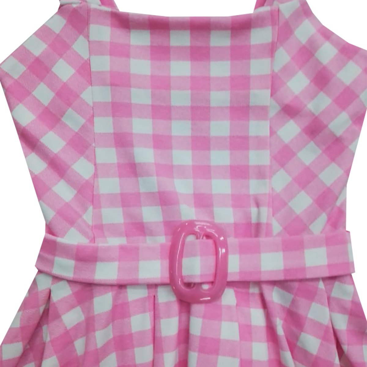 Vestido para Niña con Tirantes Y Estampado de Cuadros Barbie