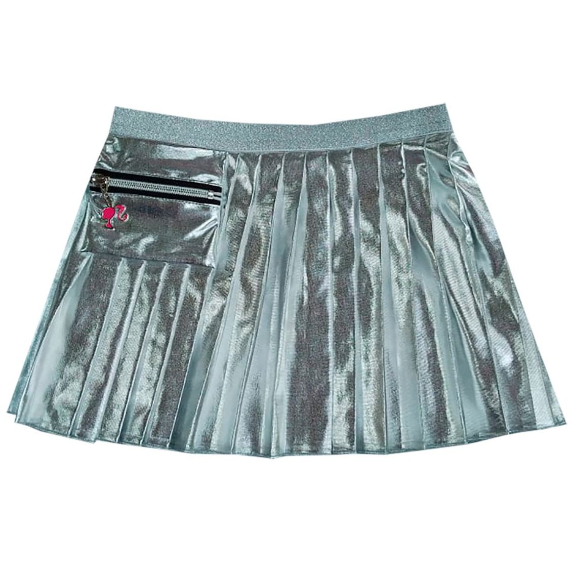 Falda para Niña Corte Tableada Y Dije Barbie