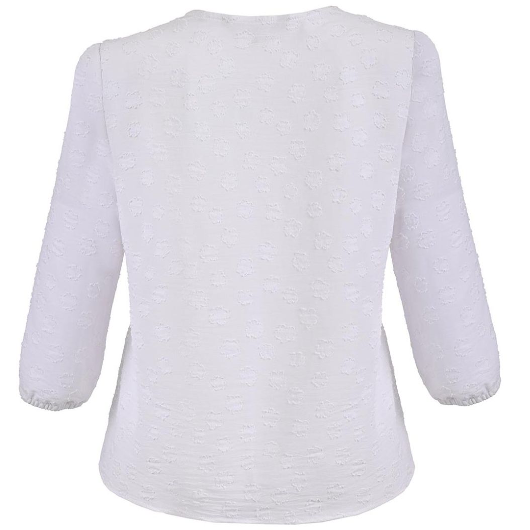 Blusa Pavla Mint Manga 3/4 Cuello V