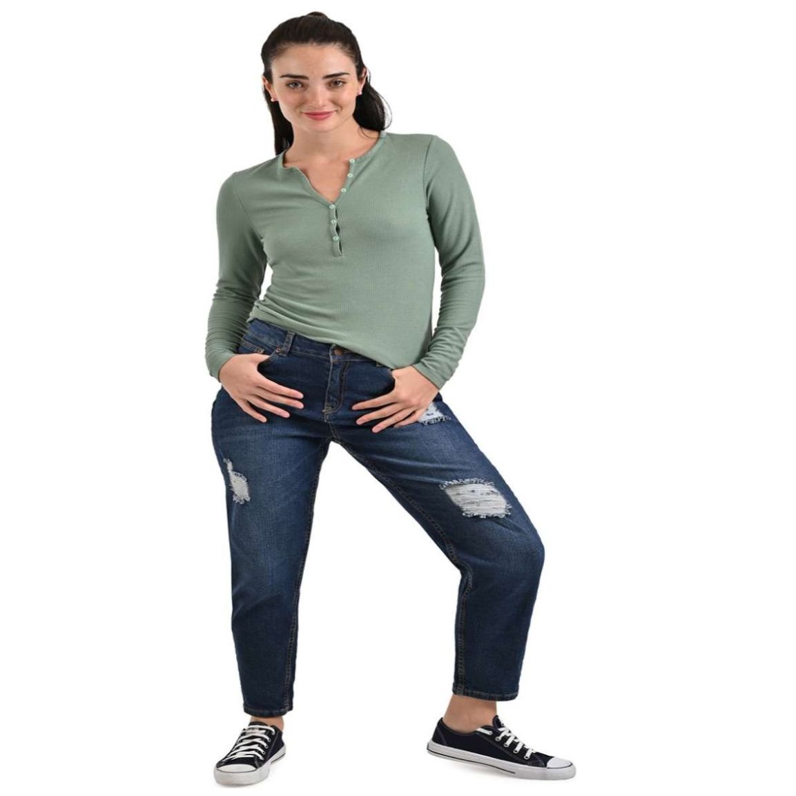 Jeans Vaquero Mom Fit Supply para Mujer