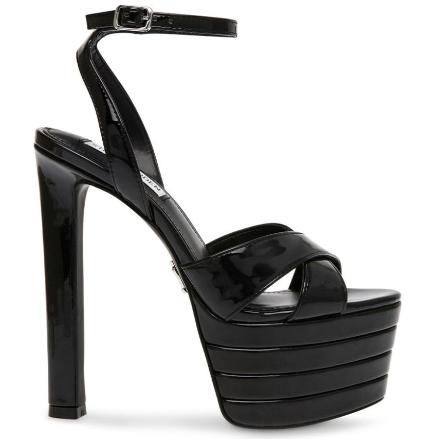 Sandalia con Plataforma y Pulsera Negra Steve Madden