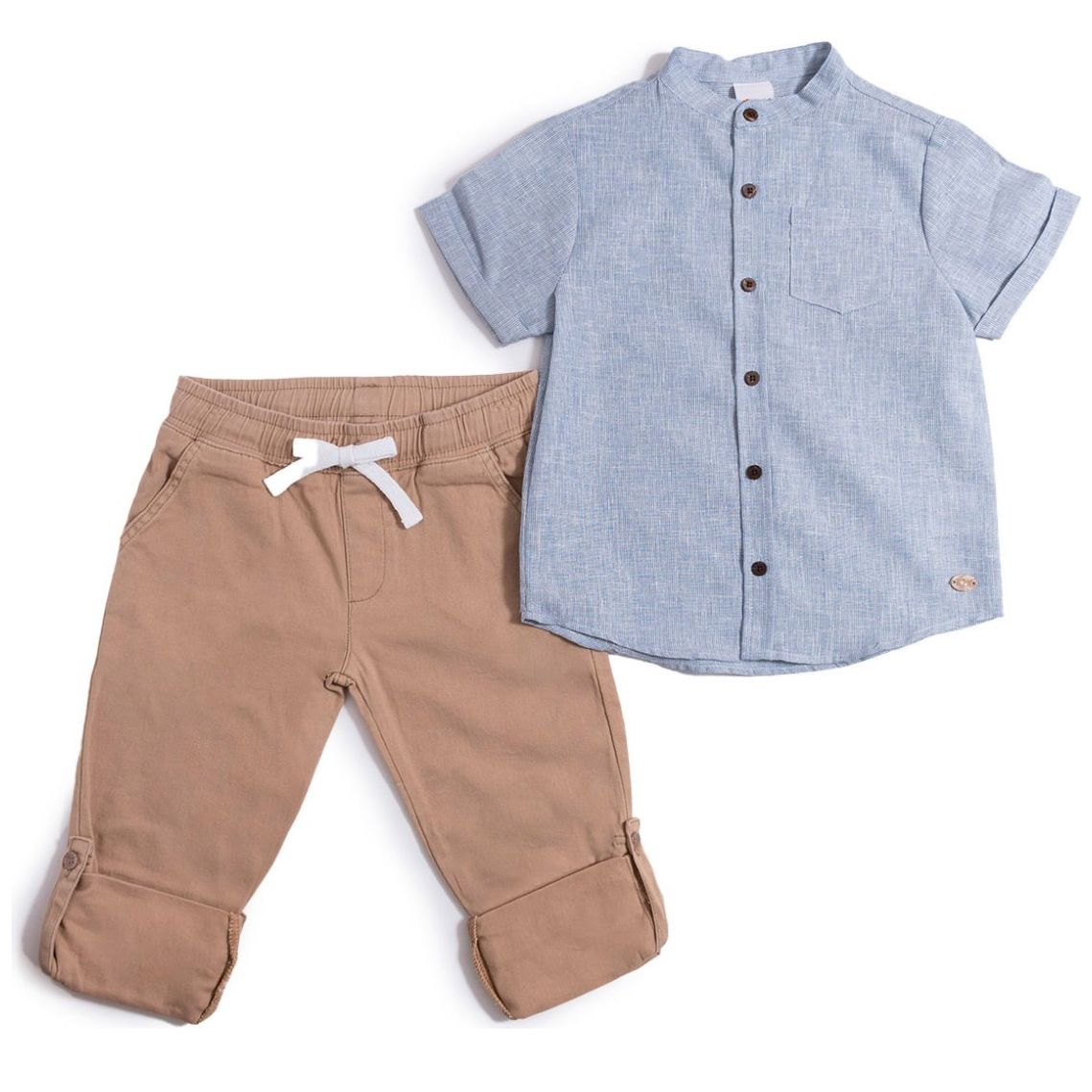 Conjunto para Niño Camisa Manga Corta y Pantalón Gabardina Being 2 Nice