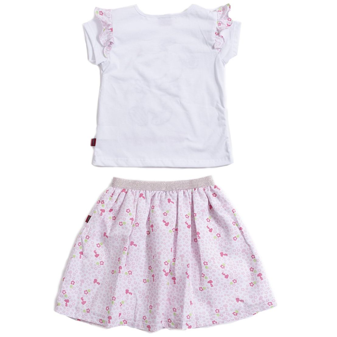 Conjunto para Niña Playera Manga Corta Combinada con Falda Snoopy