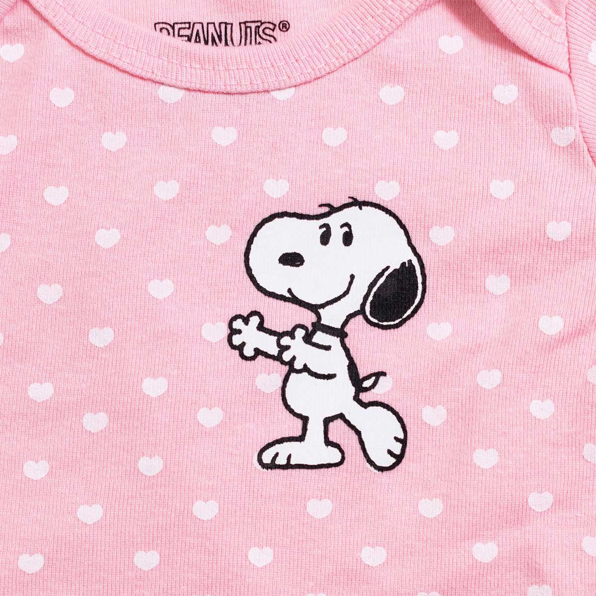Set para Bebé 3 Piezas Pañalero Manga Larga con Playera Manga Larga y Pantalón Snoopy