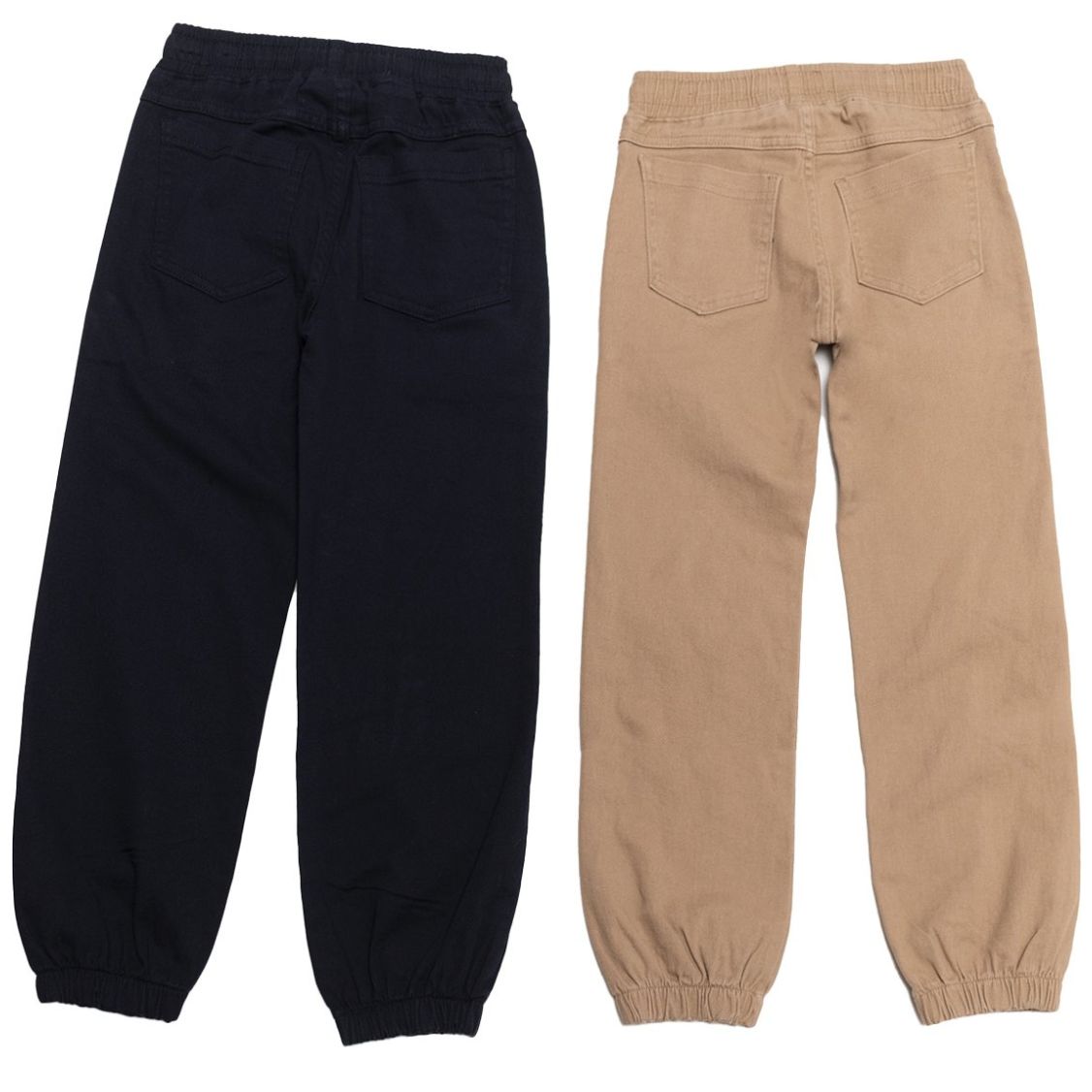 Set para Niño 2 Joggers Café y Negro Gabardina B2N