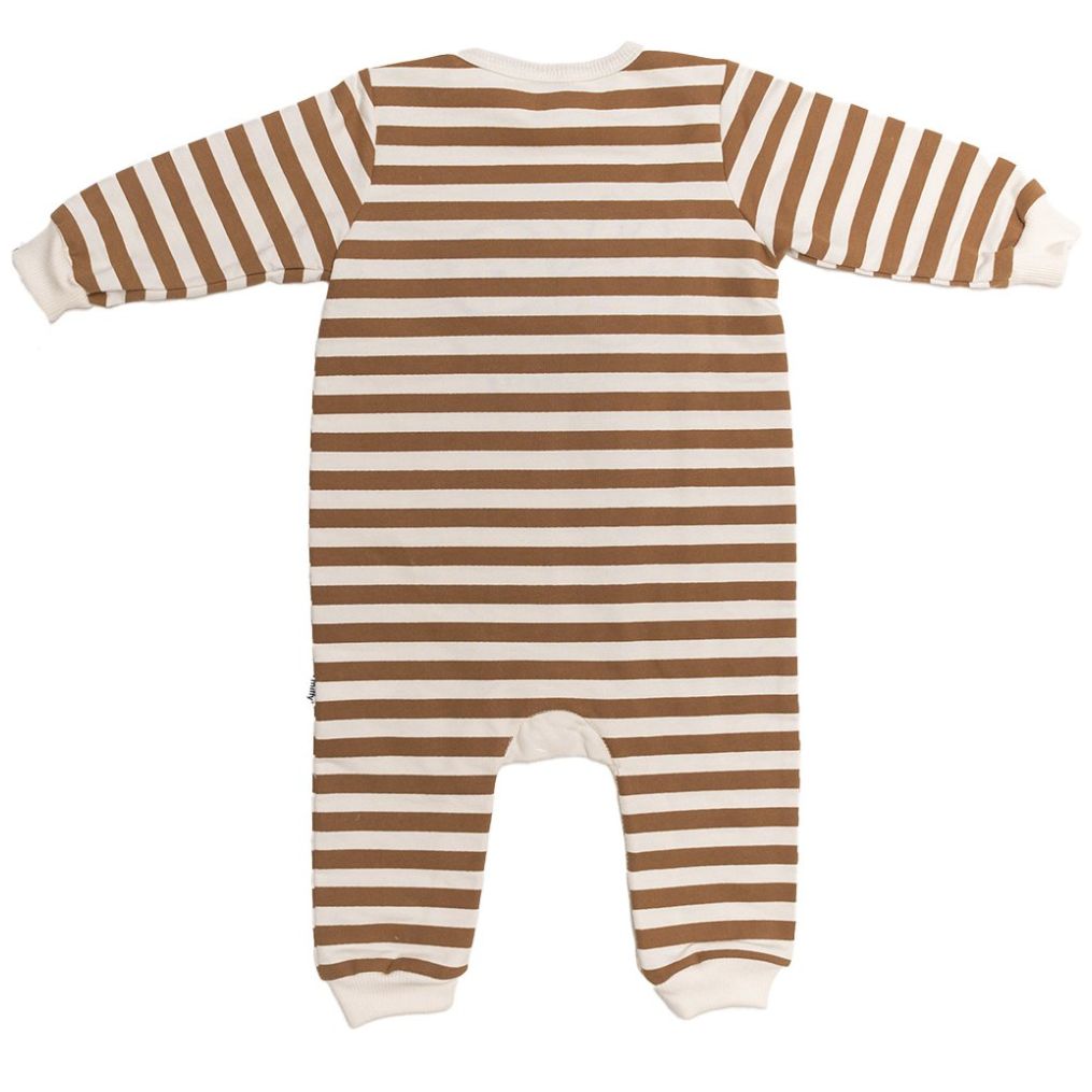 Mameluco Ara Bebé Manga Larga Estampado de Rayas Bordado de Conejo y Oso Miffy