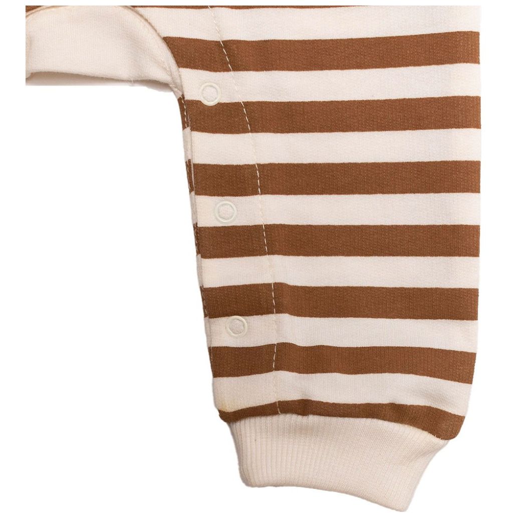 Mameluco Ara Bebé Manga Larga Estampado de Rayas Bordado de Conejo y Oso Miffy