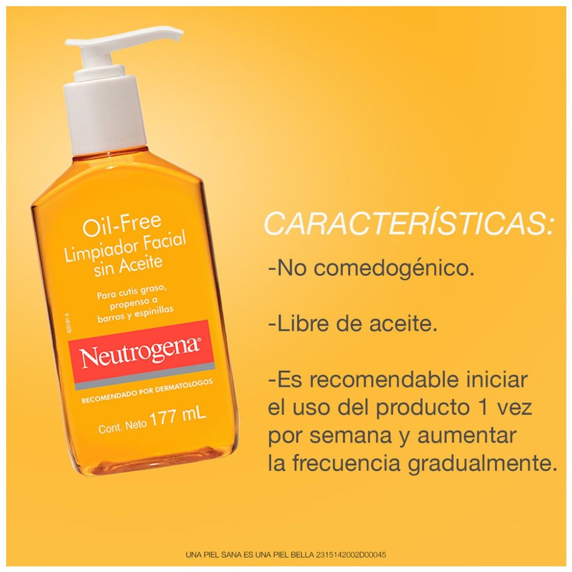 Neutrogena Gel Limpiador Facial Oil Free Ácido Salicílico 177Ml
