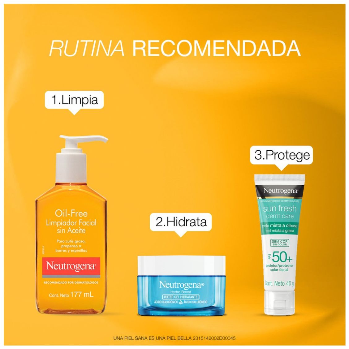 Neutrogena Gel Limpiador Facial Oil Free Ácido Salicílico 177Ml