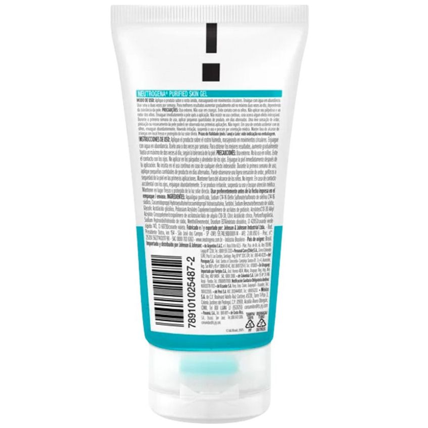 Neutrogena Gel Limpiador Facial Purified Skin Ácido Glicólico 150G