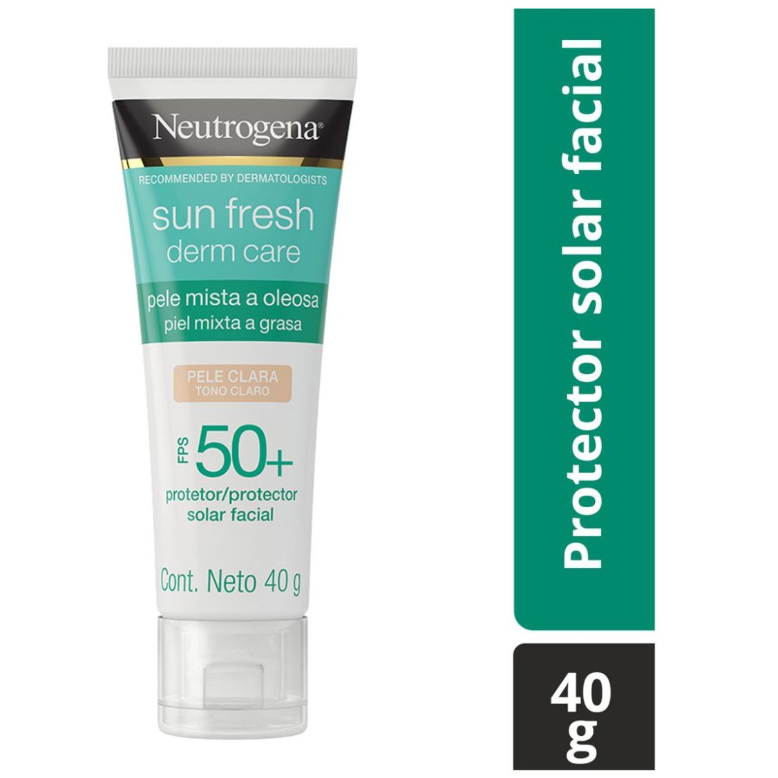 Protector Solar Facial Tono Claro Neutrogena Sun Fresh Derm Care Niacinamida Fps50+ 40G