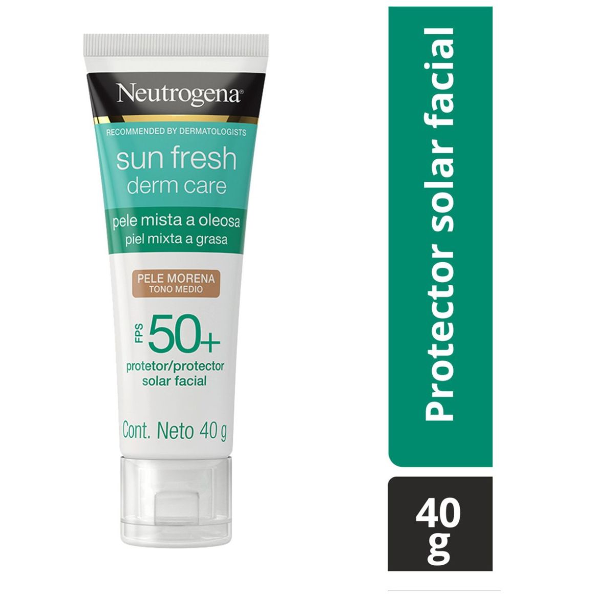 Protector Solar Facial Tono Medio Neutrogena Sun Fresh Derm Care Niacinamida Fps50+ 40G