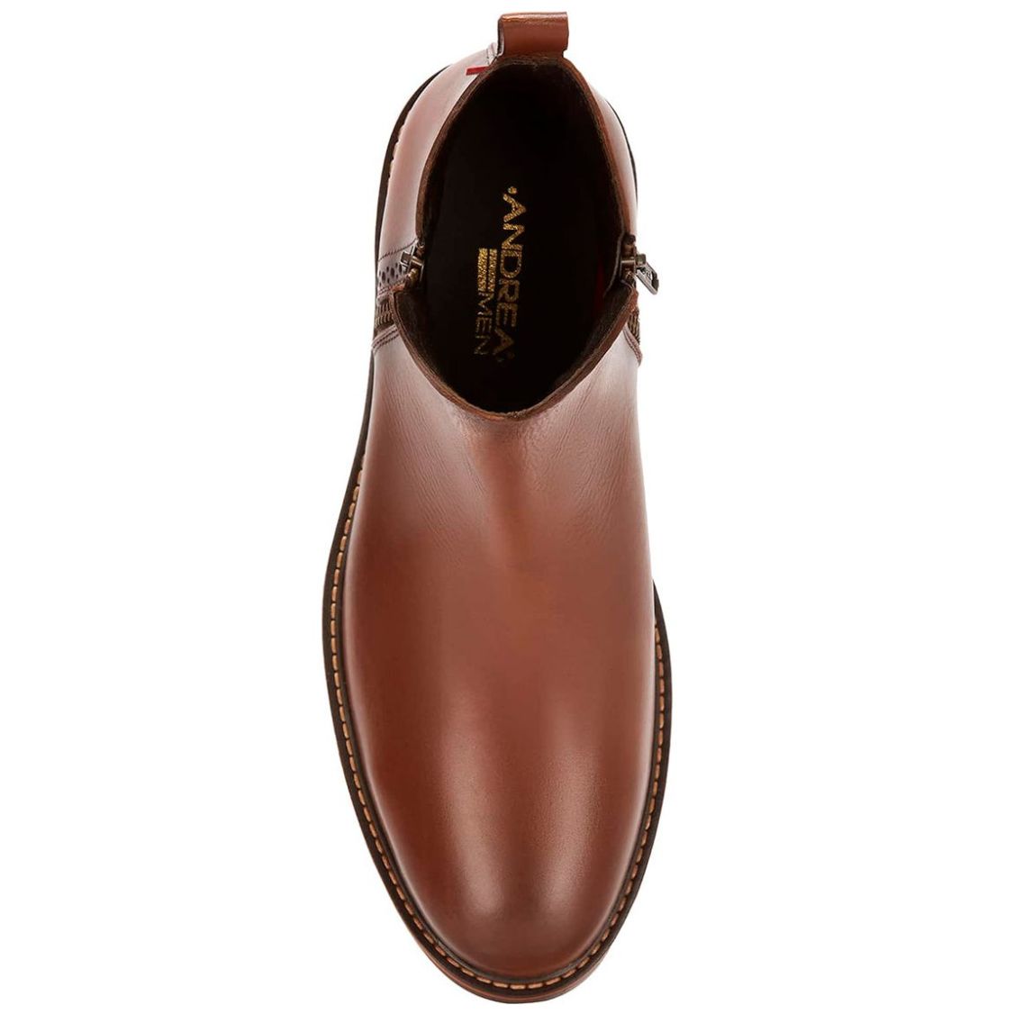Bota en Piel Café Andrea Men para Hombre