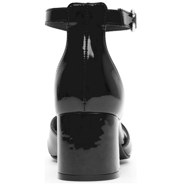 Sandalia con Tacón y Ajuste Pulsera en Color Negro para Mujer Flexi