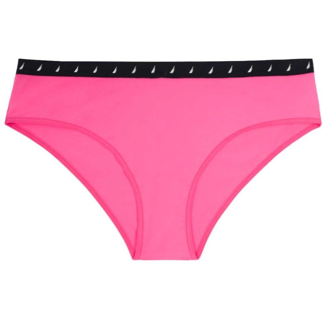 Bikini Rosa con Elástico en Contraste Náutica