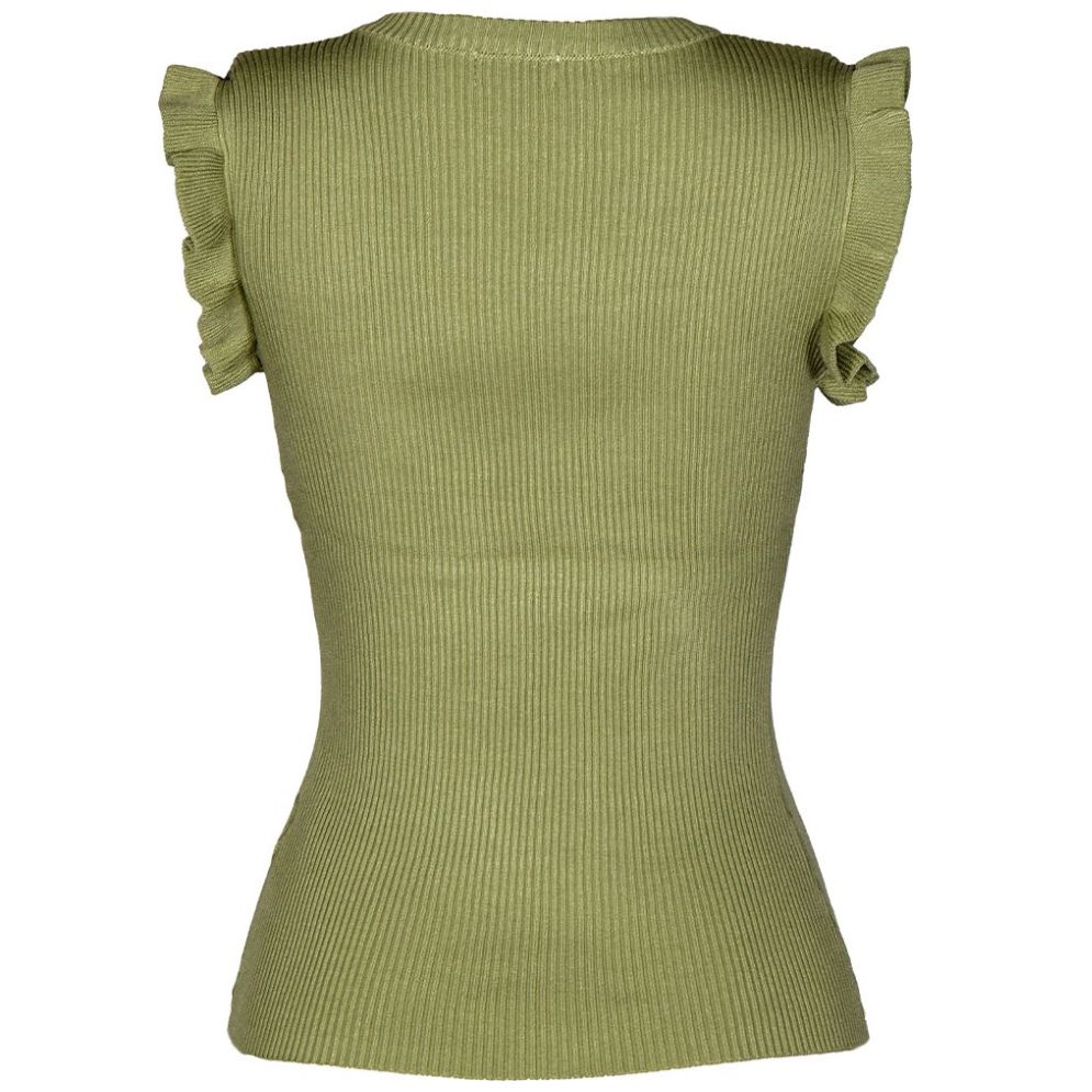 Blusa Acanalada  con Olanes en Manga para Mujer Philosophy Jr