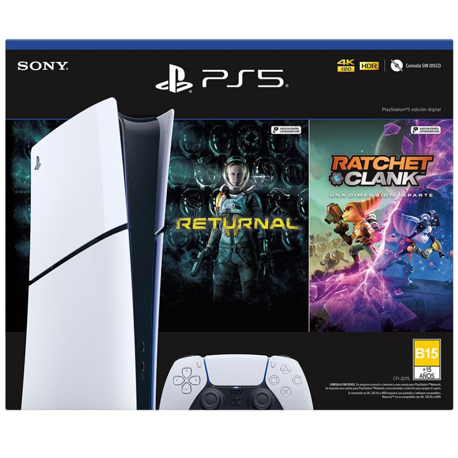 Pack Consola Playstation®5 (Modelo Slim) con 2 Juegos - Versión Digital