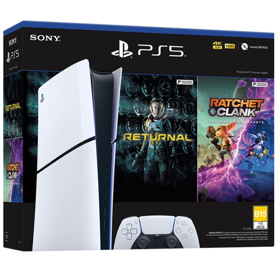 Pack Consola Playstation®5 (Modelo Slim) con 2 Juegos - Versión Digital